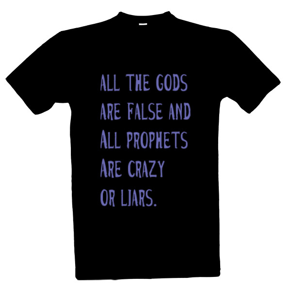 Tričko s potiskem All The Gods - black